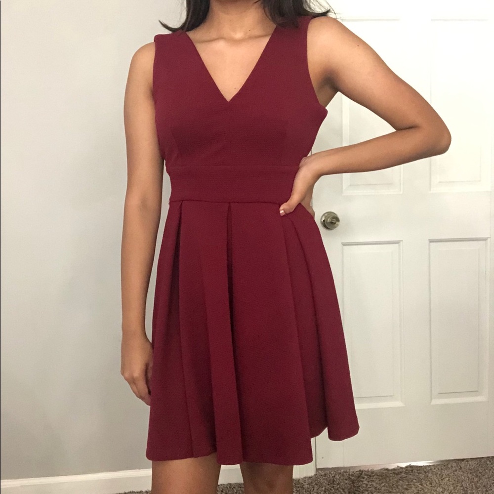 Dark red dress